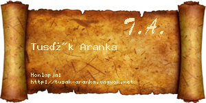 Tusák Aranka névjegykártya