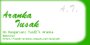 aranka tusak business card